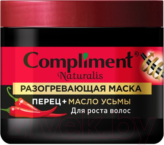 Изображение товара Маска для волос Compliment Naturalis Перец+Масло усьмы Разогревающая Для роста волос  (500мл)