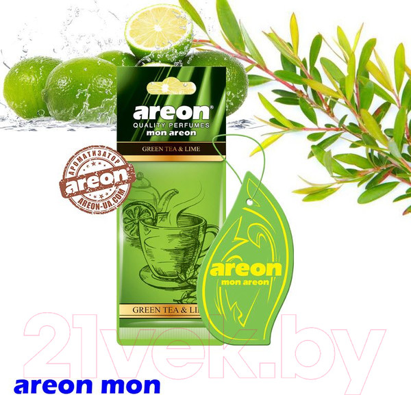 Изображение товара Ароматизатор автомобильный Areon Mon Areon Green tea & Lime / MA36