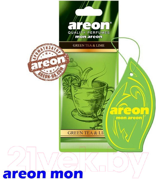 Изображение товара Ароматизатор автомобильный Areon Mon Areon Green tea & Lime / MA36