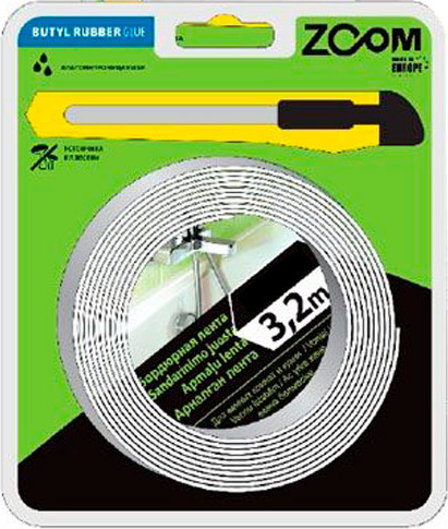 Изображение товара Лента бордюрная самоклеящаяся Zoom 02-5-5-501 (белый)