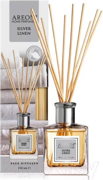 Изображение товара Аромадиффузор Areon Sticks Home Silver Linen / ARE-HRS12 (150мл)
