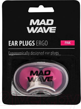 Изображение товара Беруши для плавания Mad Wave Ergo (розовый)