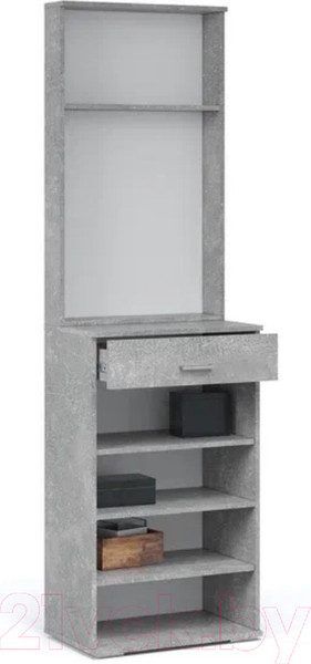 Изображение товара Секция в прихожую Империал Виола (белый/ателье светлый, с зеркалом)