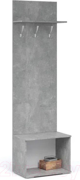 Изображение товара Секция в прихожую Империал Виола (белый/ателье светлый, с вешалкой)