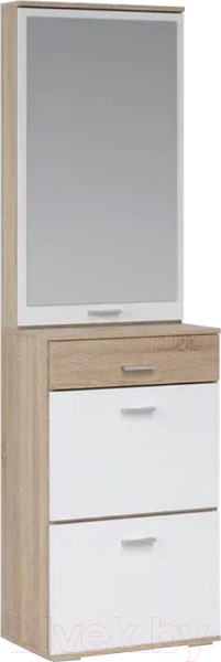 Изображение товара Секция в прихожую Империал Виола (дуб сонома/белый, с зеркалом)