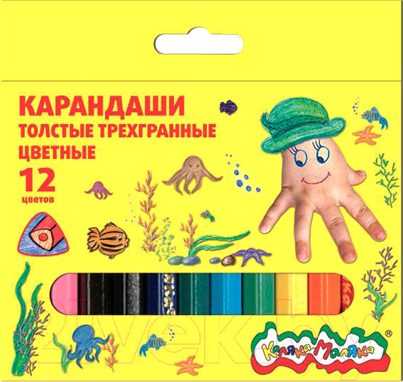 Изображение товара Набор цветных карандашей Каляка-Маляка КТТКМ12 (12цв)