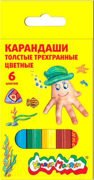 Изображение товара Набор цветных карандашей Каляка-Маляка КТТКМ6 (6цв)