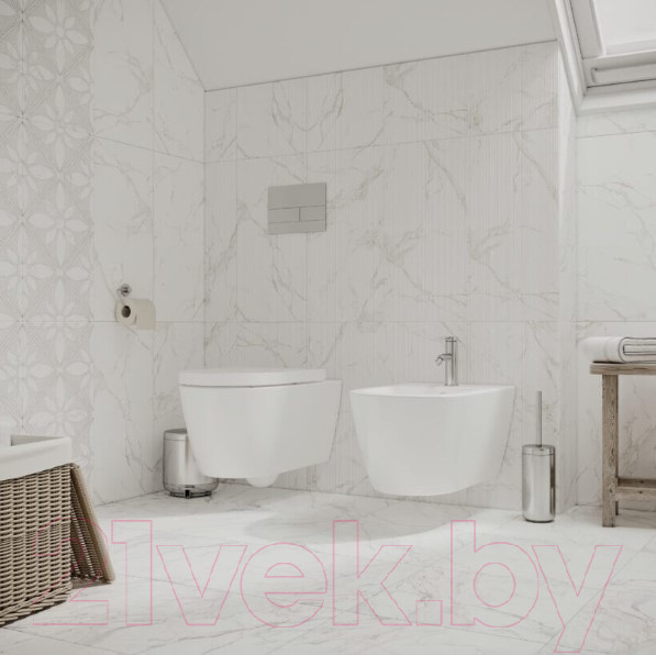 Изображение товара Декоративная плитка Beryoza Ceramica Alcazar Fresco белый (600x300)