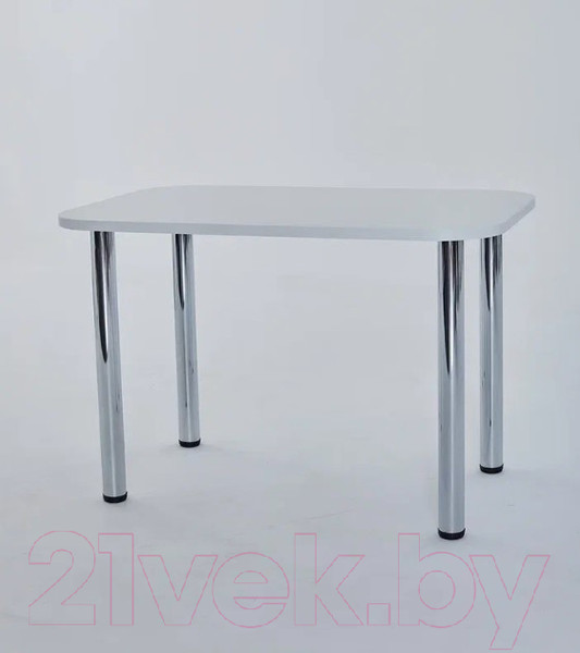 Изображение товара Обеденный стол Senira Р-001-02 (белый матовый/хром)