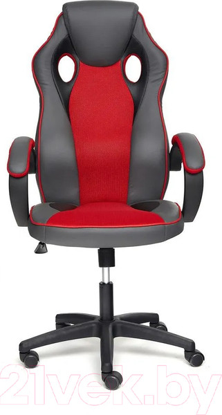Изображение товара Кресло геймерское Tetchair Racer Gt кожзам/ткань (металлик/красный)
