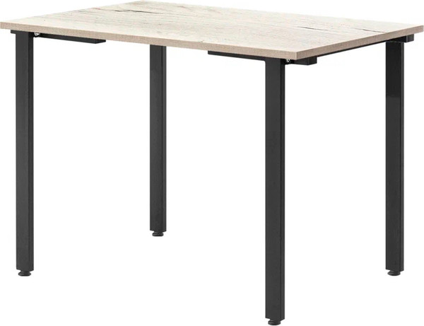 Изображение товара Обеденный стол Millwood Прага Л18 100x70 (дуб белый крафт/металл черный)