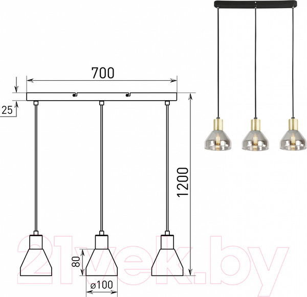 Изображение товара Люстра Rivoli Kassandra 3118-303 / Б0054679