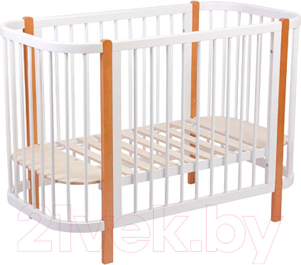 Изображение товара Детская кровать-трансформер Polini Kids Simple 350 / 0003126-11 (белый/бук)