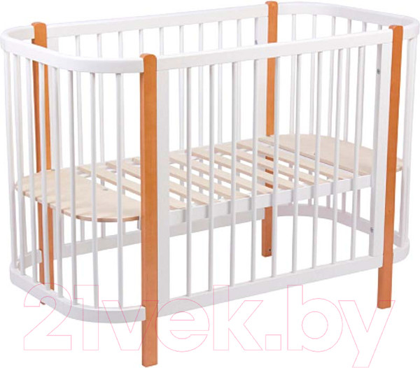 Изображение товара Детская кровать-трансформер Polini Kids Simple 350 / 0003126-11 (белый/бук)