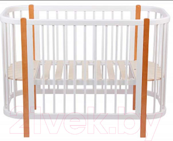 Изображение товара Детская кровать-трансформер Polini Kids Simple 350 / 0003126-11 (белый/бук)