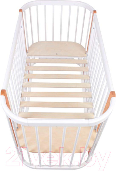 Изображение товара Детская кровать-трансформер Polini Kids Simple 350 / 0003126-11 (белый/бук)