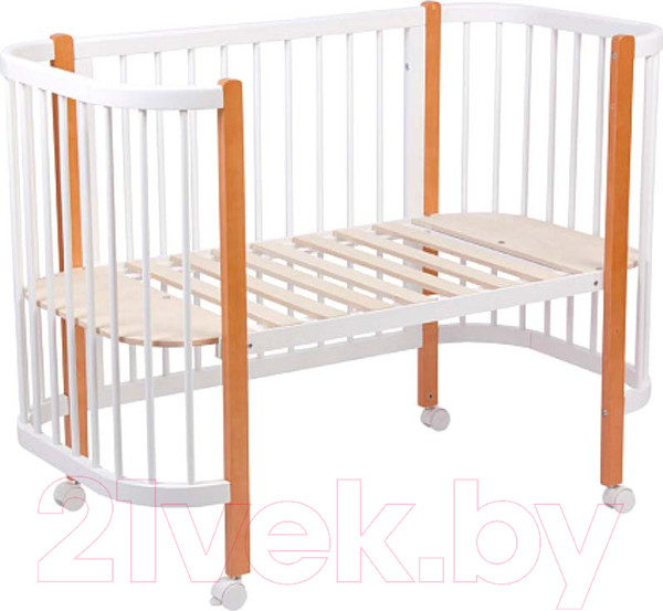 Изображение товара Детская кровать-трансформер Polini Kids Simple 350 / 0003126-11 (белый/бук)