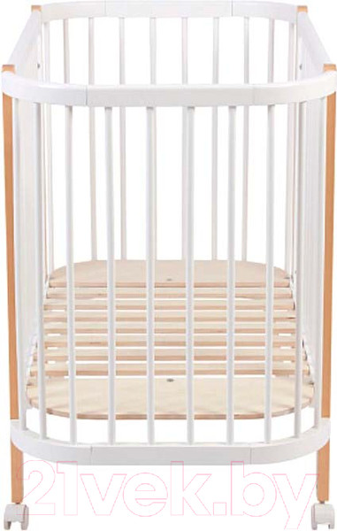 Изображение товара Детская кровать-трансформер Polini Kids Simple 350 / 0003126-17 (белый/натуральный)