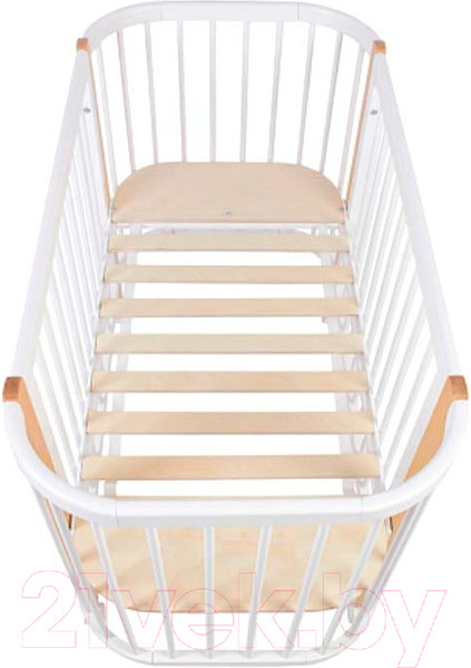 Изображение товара Детская кровать-трансформер Polini Kids Simple 350 / 0003126-17 (белый/натуральный)