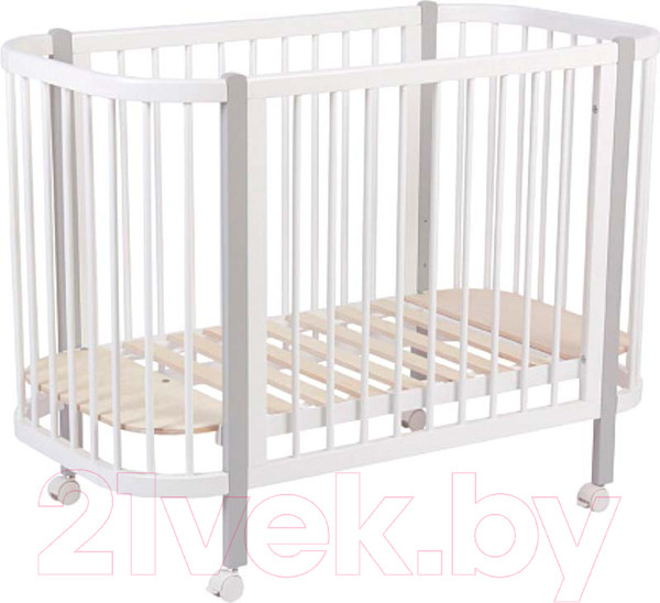 Изображение товара Детская кровать-трансформер Polini Kids Simple 350 / 0003126-16 (белый/серый)