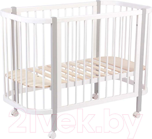Изображение товара Детская кровать-трансформер Polini Kids Simple 350 / 0003126-16 (белый/серый)