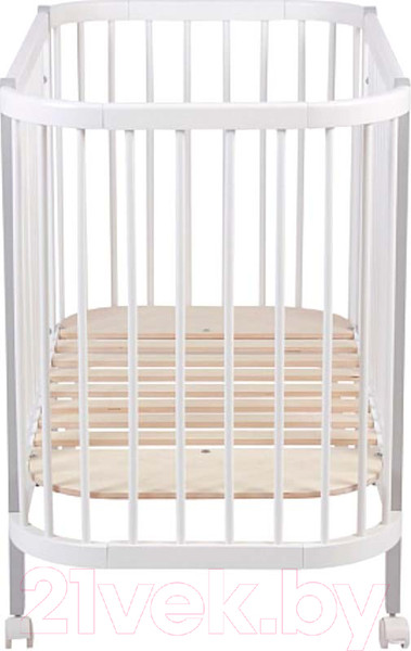 Изображение товара Детская кровать-трансформер Polini Kids Simple 350 / 0003126-16 (белый/серый)