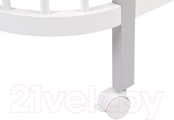 Изображение товара Детская кровать-трансформер Polini Kids Simple 350 / 0003126-16 (белый/серый)
