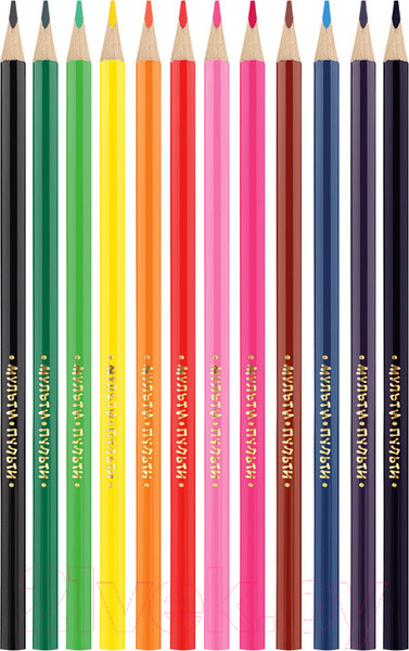 Изображение товара Набор цветных карандашей Мульти-пульти Енот в Испании / CP_10754 (12 цветов)