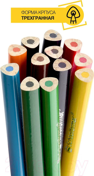 Изображение товара Набор цветных карандашей Schoolformat Дикая планета / КЦ12-ДП (12цв)