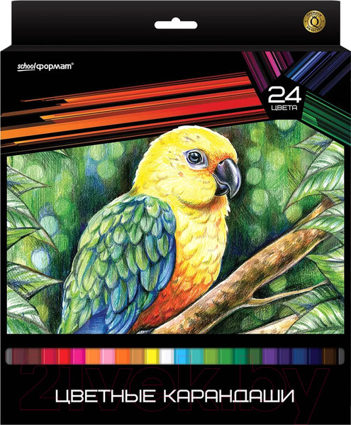 Изображение товара Набор цветных карандашей Schoolformat Дикая планета / КЦ24-ДП (24цв)