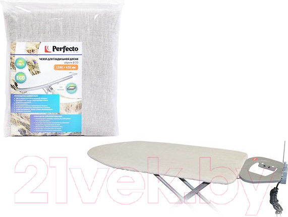 Изображение товара Чехол для гладильной доски Perfecto Linea Eco 42-007053 (лен с подложкой)