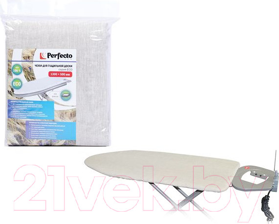Изображение товара Чехол для гладильной доски Perfecto Linea Eco 42-007060 (лен с подложкой)