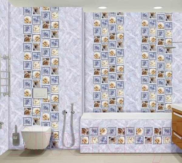 Изображение товара Панель ПВХ Декоруст Стандарт New Валенсия компонент 621-1 (2500x250x7мм)