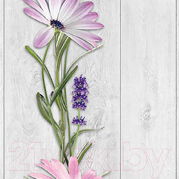 Изображение товара Панель ПВХ Декоруст Стандарт New Горная лаванда-565/серый (2500x250x7мм)