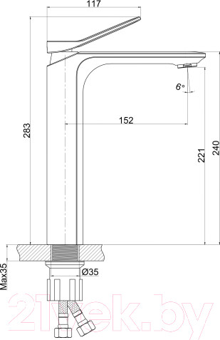 Изображение товара Умывальник со смесителем Cersanit Moduo 50 Square / 63570 + 63054