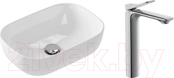 Изображение товара Умывальник со смесителем Cersanit Moduo 50 Square / 63570 + 63054
