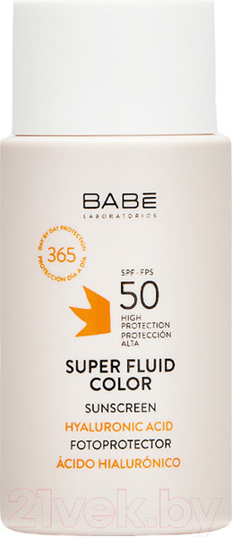 Изображение товара Крем солнцезащитный Laboratorios Babe Флюид с тонирующим эффектом SPF50 (50мл)