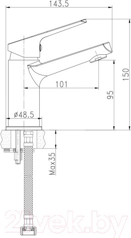 Изображение товара Умывальник со смесителем Cersanit Cameo 45 / S-UM-CAM45/1-w + 63034