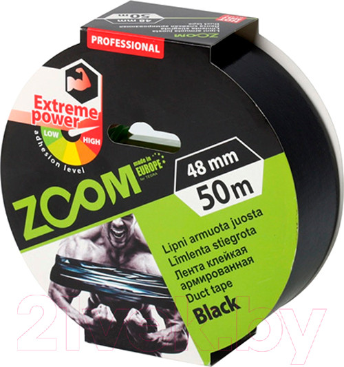 Изображение товара Скотч армированный Zoom 02-5-4-007 (50м, черный)