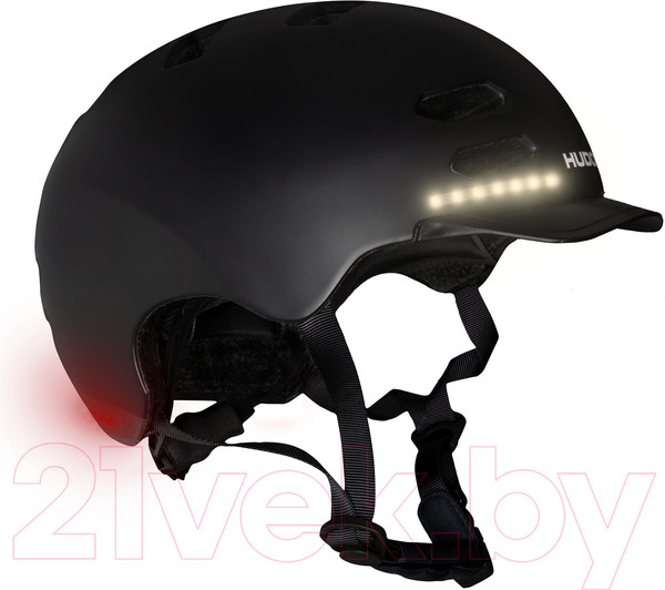 Изображение товара Защитный шлем Hudora Skaterhelm LED / 84178 (S, Schwarz)