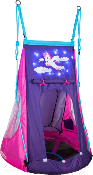 Изображение товара Качели Hudora 90 с палаткой Pony LED / 72149