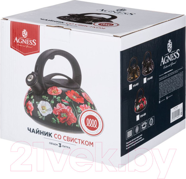 Изображение товара Чайник со свистком Agness 916-409