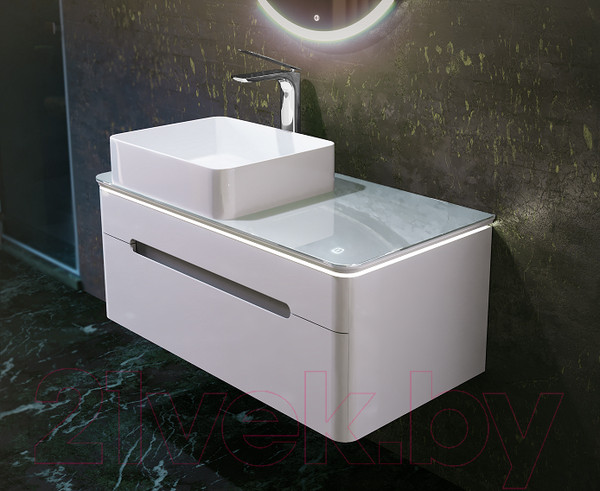Изображение товара Тумба под умывальник Jorno Shine 90 / Shi.01.90/P/W (подвесная)