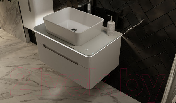 Изображение товара Тумба под умывальник Jorno Shine 75 / Shi.01.75/P/W (подвесная)