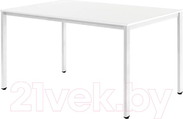 Изображение товара Обеденный стол Millwood Сеул Л 130x80 (белый/металл белый)