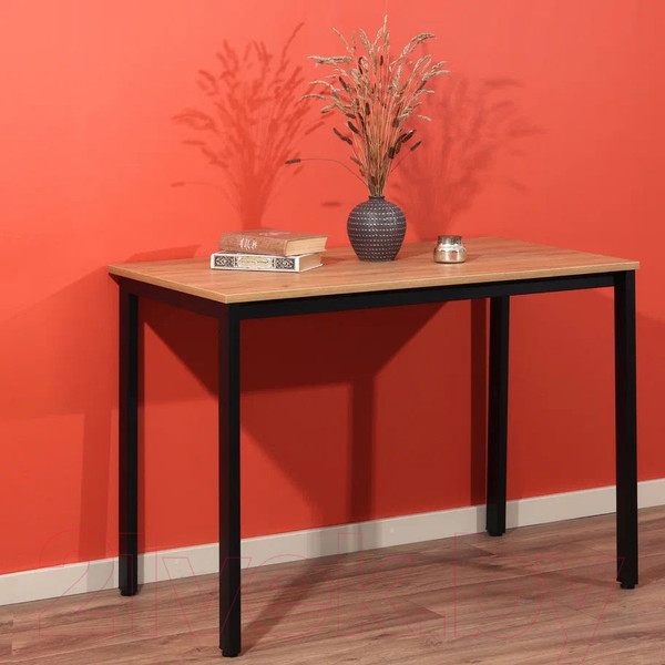 Изображение товара Обеденный стол Millwood Сеул Л 130x80 (дуб золотой крафт/металл черный)