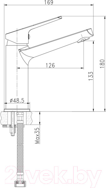 Изображение товара Умывальник со смесителем Cersanit Calla 54 / S-UM-Cl/1-w + 63037