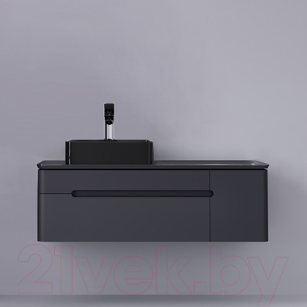 Изображение товара Тумба под умывальник Jorno Shine 120 / Shi.01.120/P/A (подвесная, антрацит)