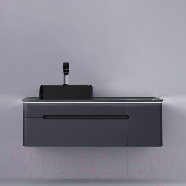 Изображение товара Тумба под умывальник Jorno Shine 120 / Shi.01.120/P/A (подвесная, антрацит)