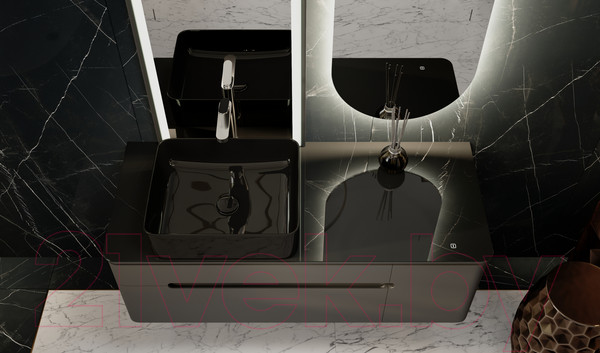 Изображение товара Тумба под умывальник Jorno Shine 120 / Shi.01.120/P/A (подвесная, антрацит)